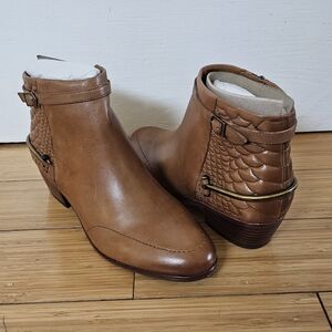 Beautiful Sam Edelman Brown Leather Ankle Boots Sz 7.5